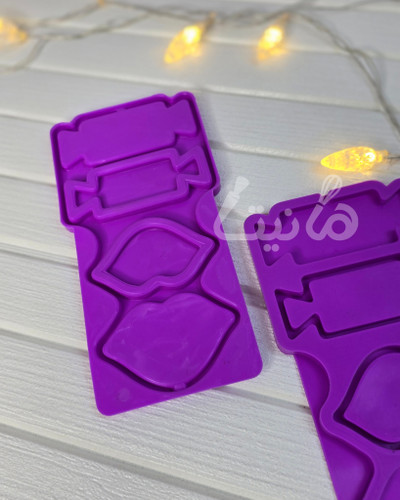 قالب سیلیکونی آبنبات شیکر لب و پاپیون